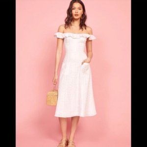 REFORMATION Maldives Dress - White, Size 4, Pre-Owned